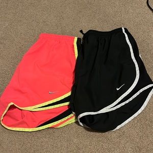 Two pairs of Nike women’s tempo running shorts